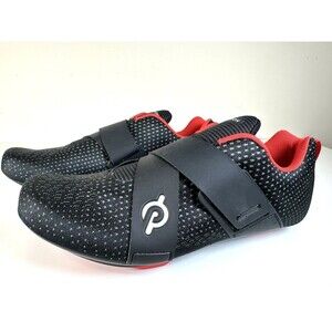 Peloton Unisex Size 8.5M / 10W Cycling Shoes Black Red Cleat Altos